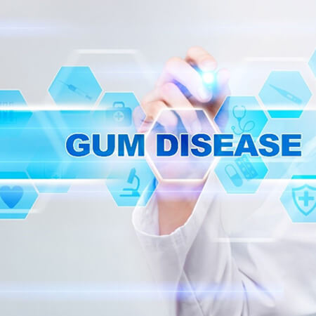 Gum disease on a digital screen